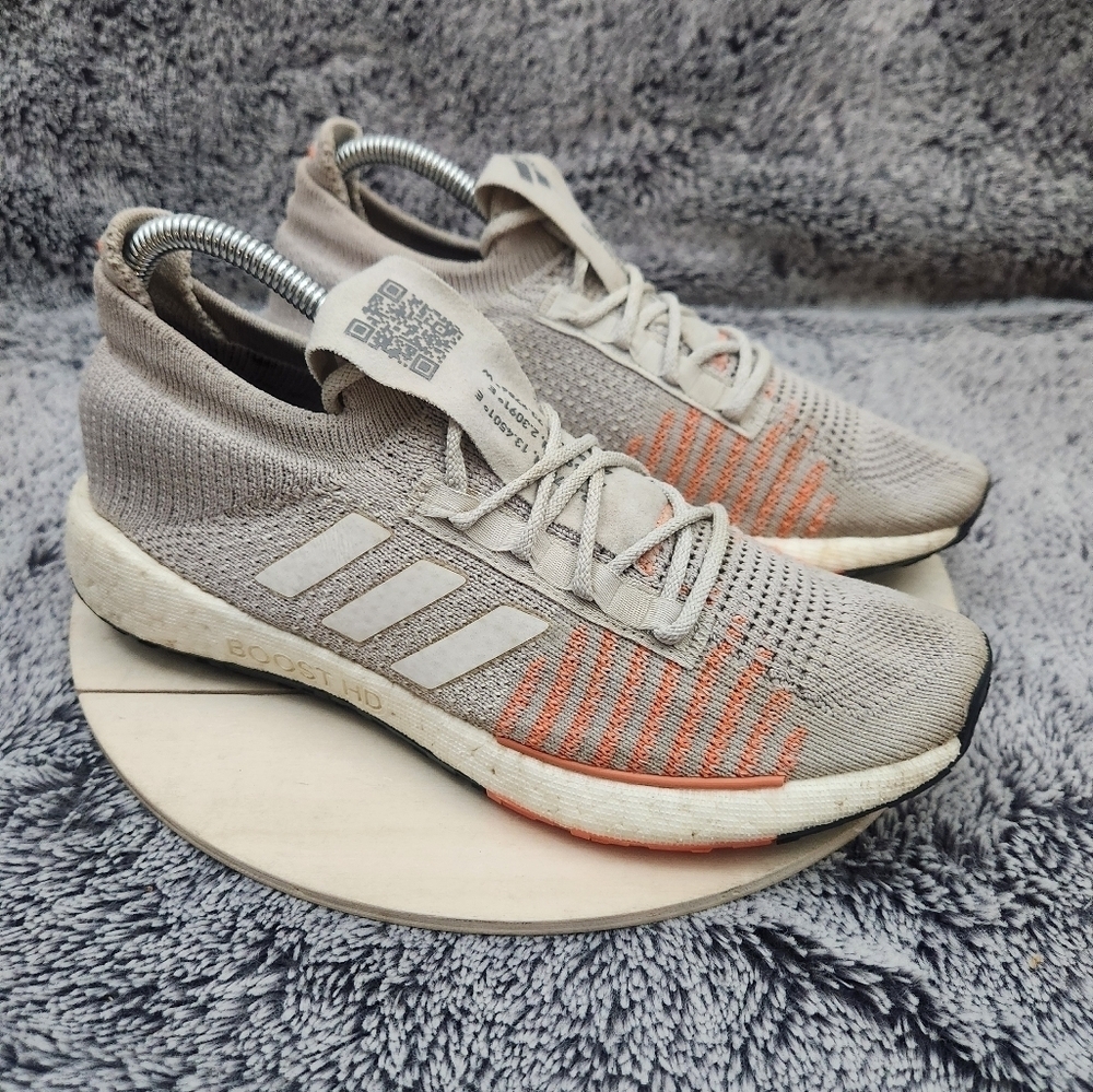 Adidas PulseBoost HD Womens Size 8 Orange White Athletic Running Shoes Sneakers
